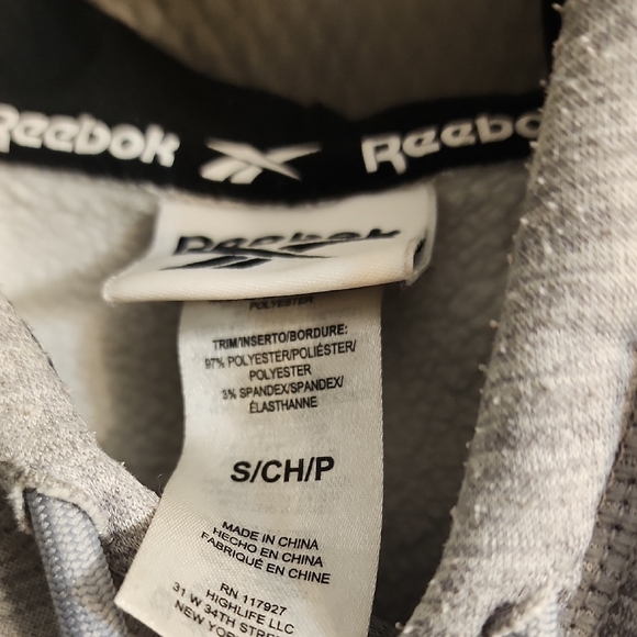Reebok Light Gray Men's Hoodie - Picture 2 of 5